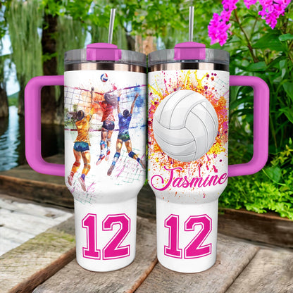 Shineful Tumbler Personalized Love Volleyball