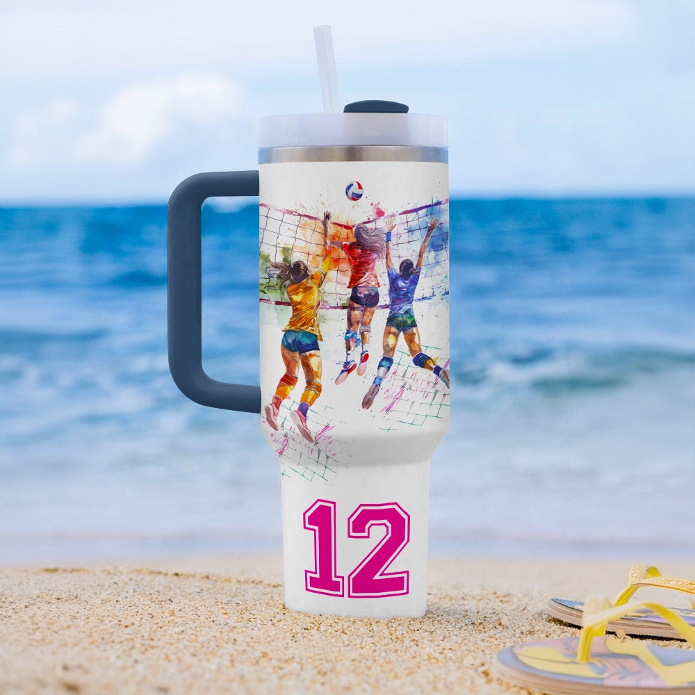 Shineful Tumbler Personalized Love Volleyball