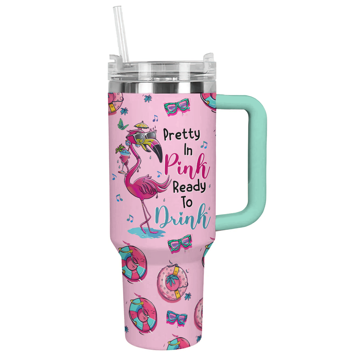 Shineful Tumbler Flamingo Beach Party