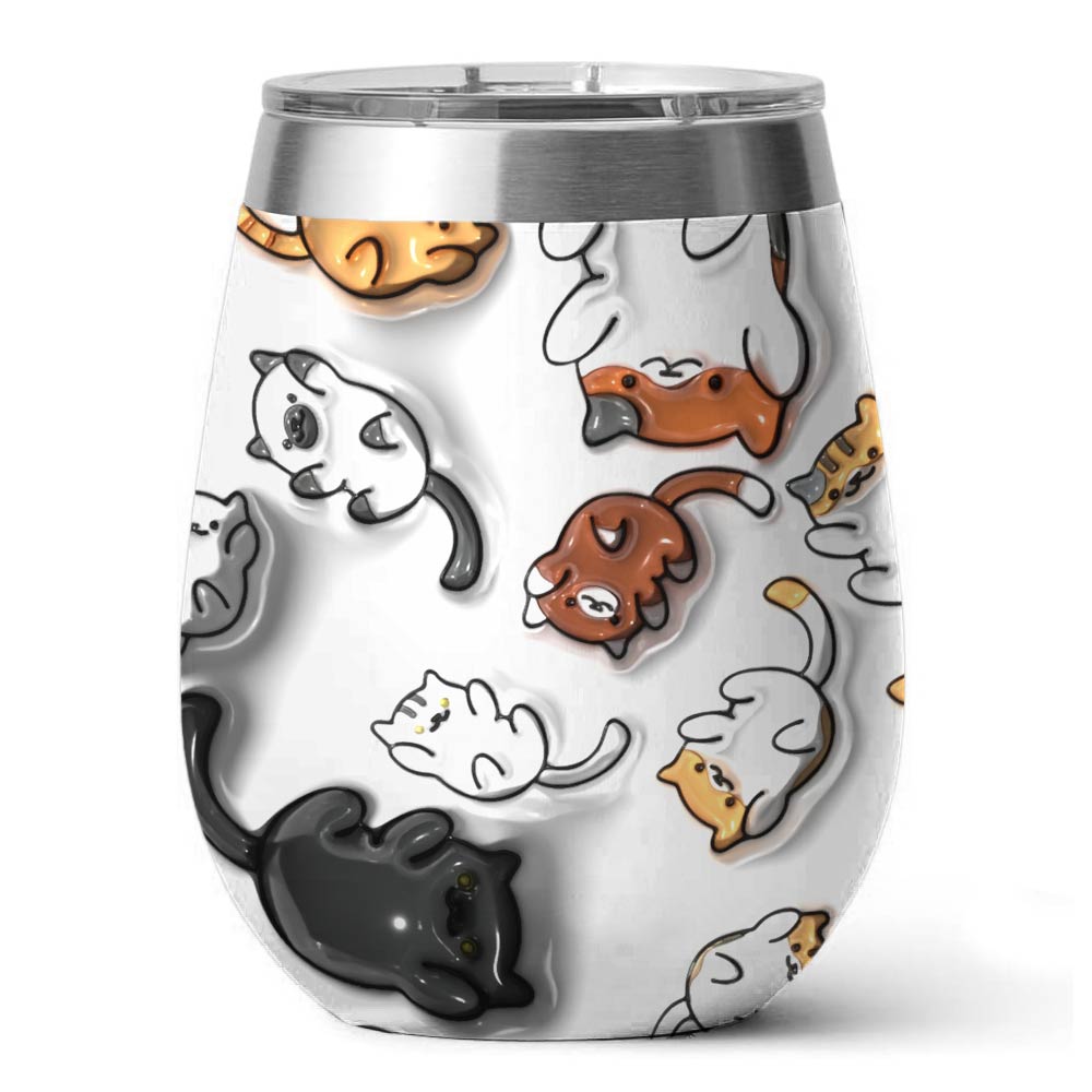 Cat 12 Oz Shineful™ Dachshunds 3D Pink Nl09 White 12Oz Tumbler