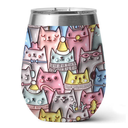 Cat 12 Oz Shineful™ 3D Nl09 12Oz Tumbler