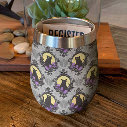 Shineful Wine Tumbler Elegent Cat