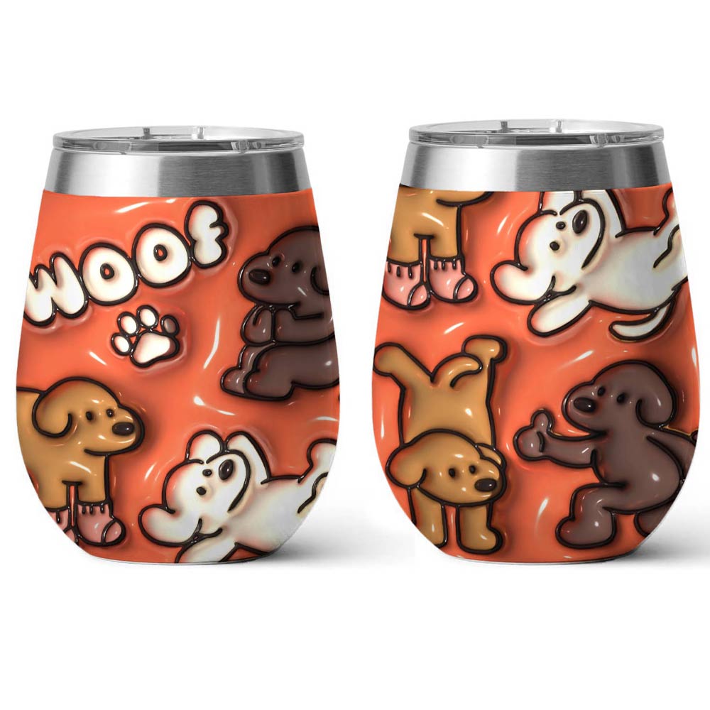 Shineful Wine Tumbler Happy Dog