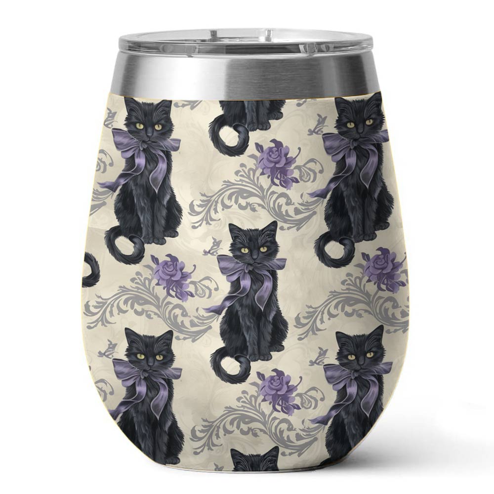 Shineful Wine Tumbler Mystic Feline