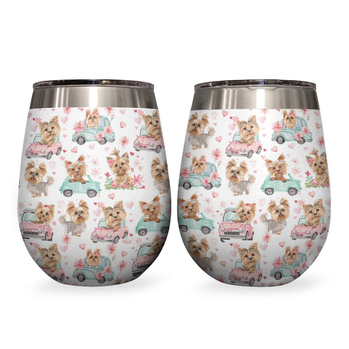 Shineful Wine Tumbler Yorkie Love