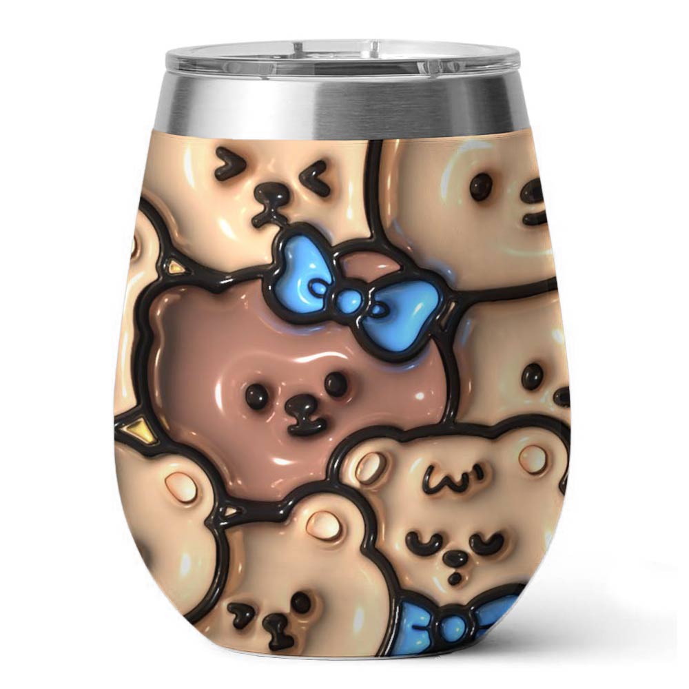 Shineful Wine Tumbler Happy Bears