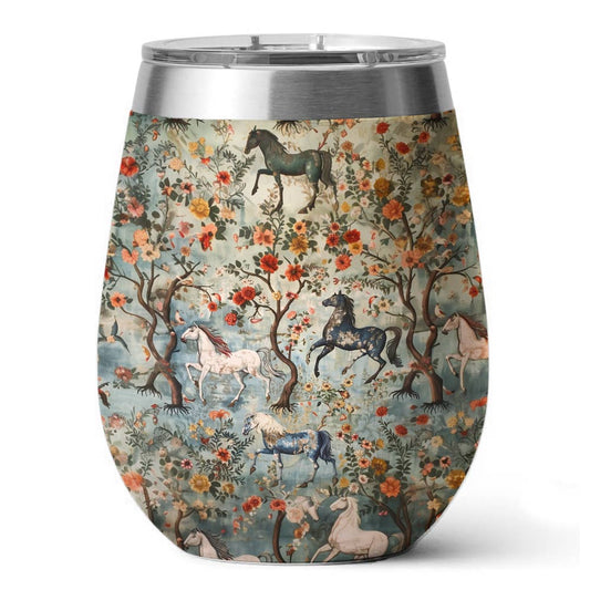 Shineful Wine Tumbler Mystical Steeds