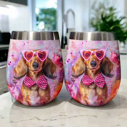 Shineful Wine Tumbler Fabulous Dachshund 2