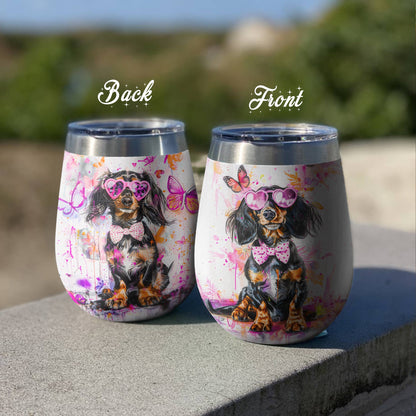 Shineful Wine Tumbler Fabulous Dachshund