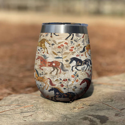 Shineful Wine Tumbler Wild Gallop