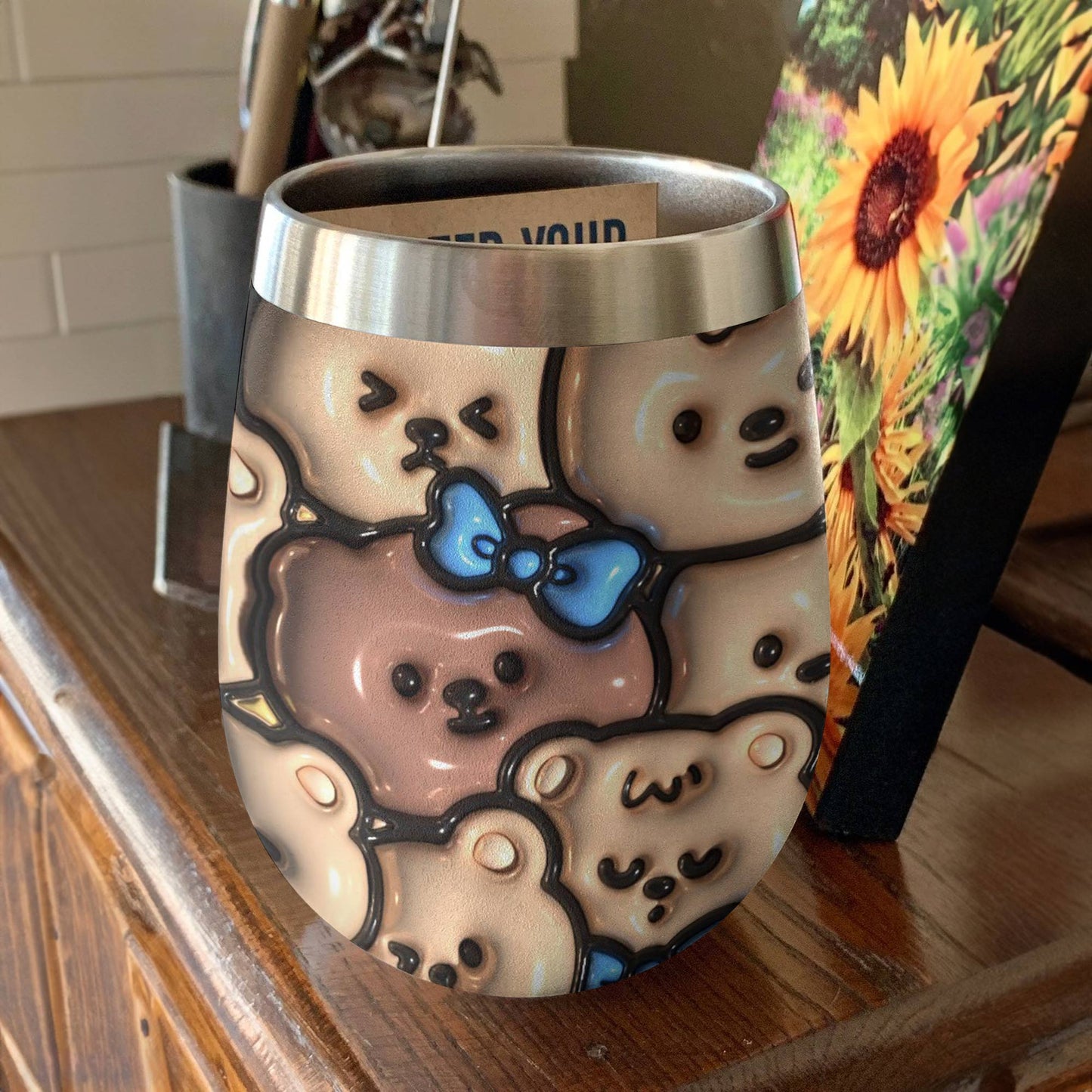 Shineful Wine Tumbler Happy Bears