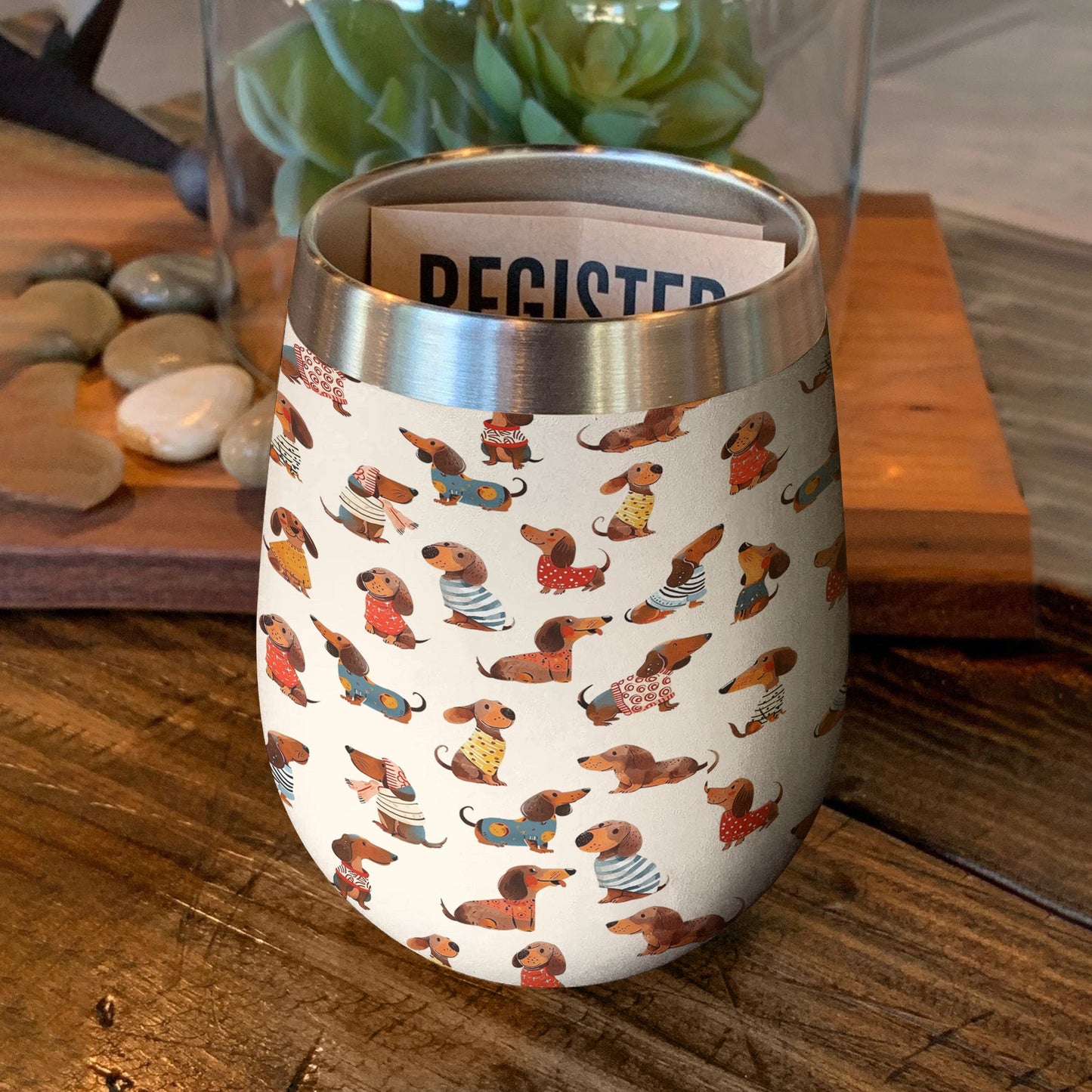 Dachshund 12 Oz Shineful™ Wine Cute 2 Nl09 12Oz Tumbler