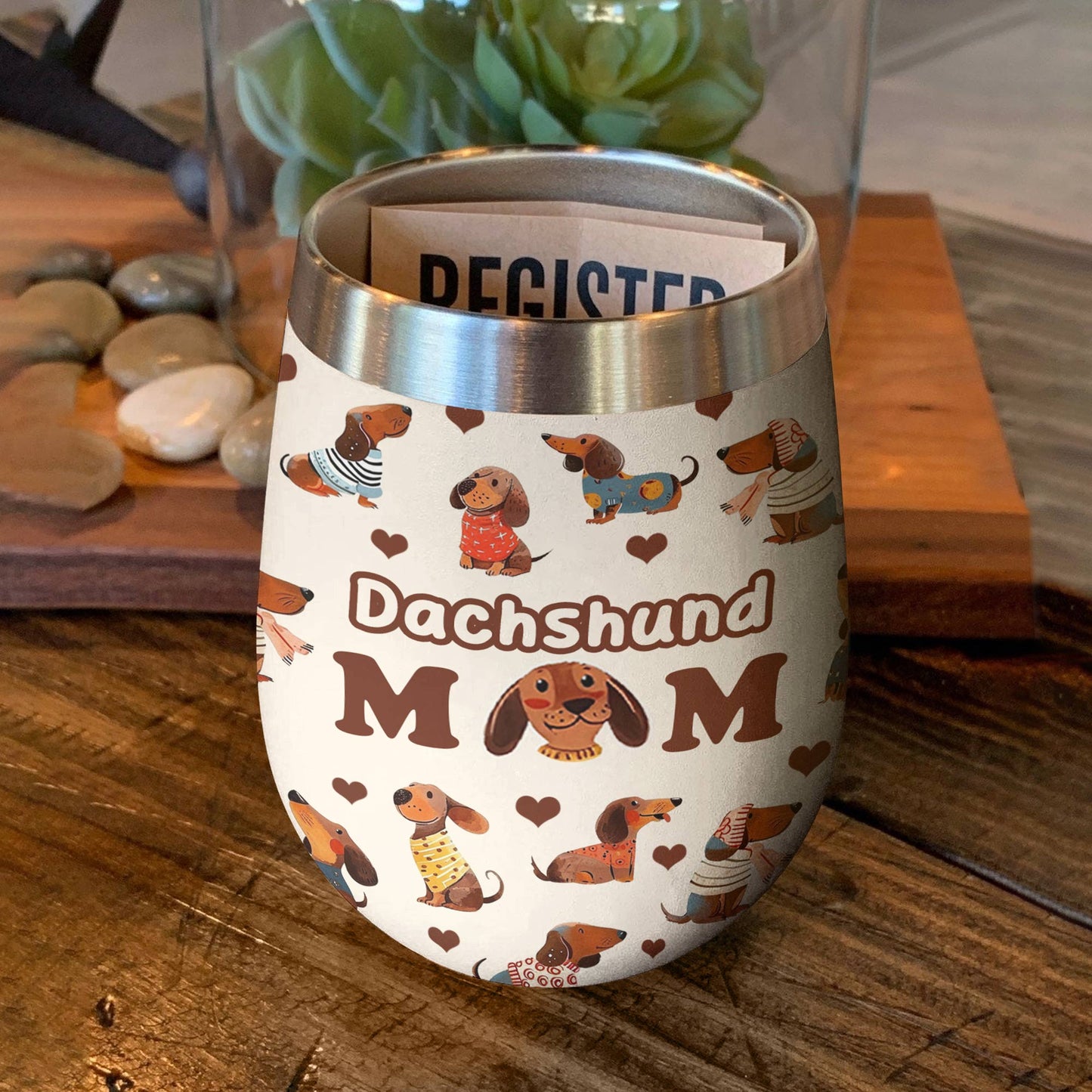 Shineful Wine Tumbler Dachshund MOM