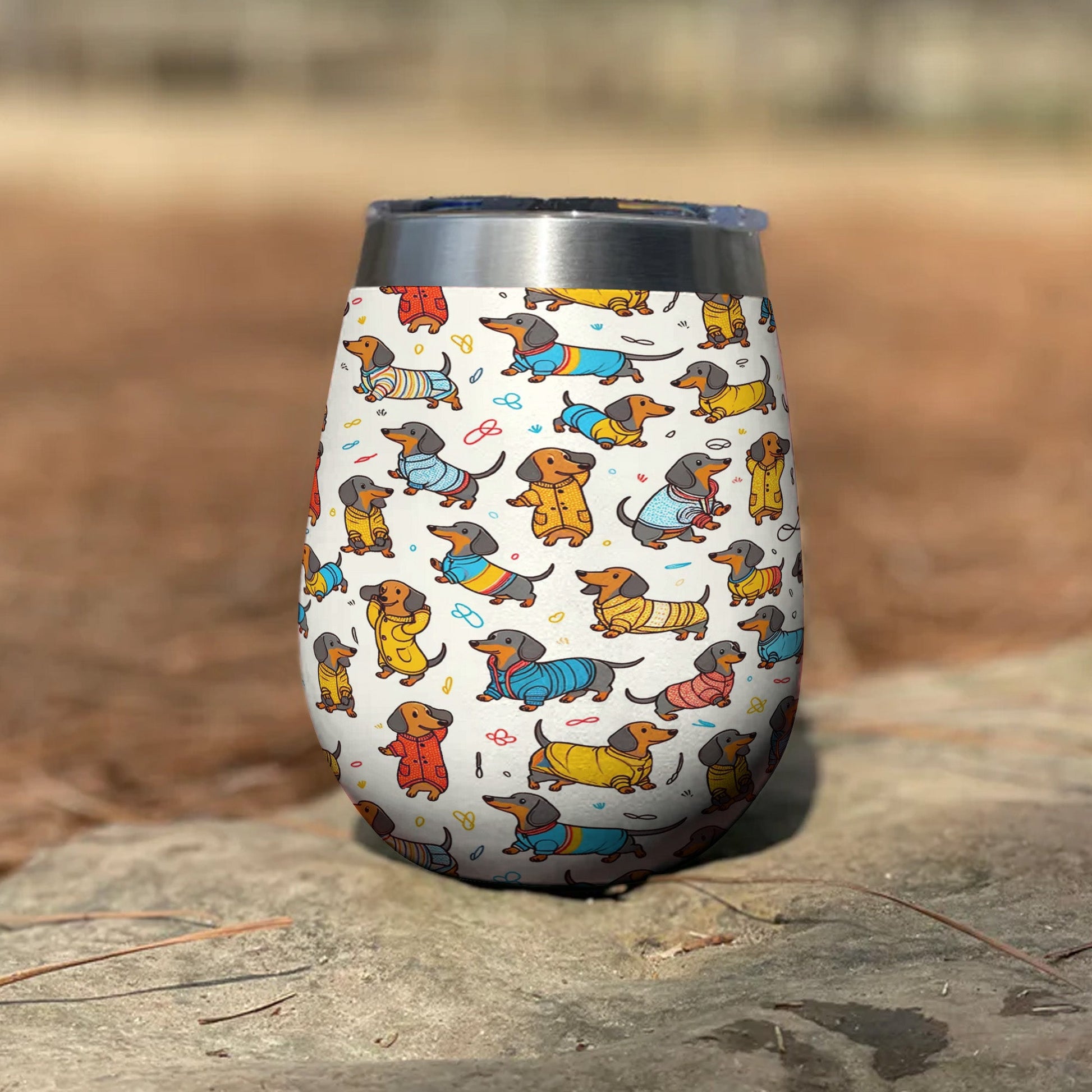 Dachshund 12 Oz Shineful™ Wine Happy Dachshunds Nl09 12Oz Tumbler