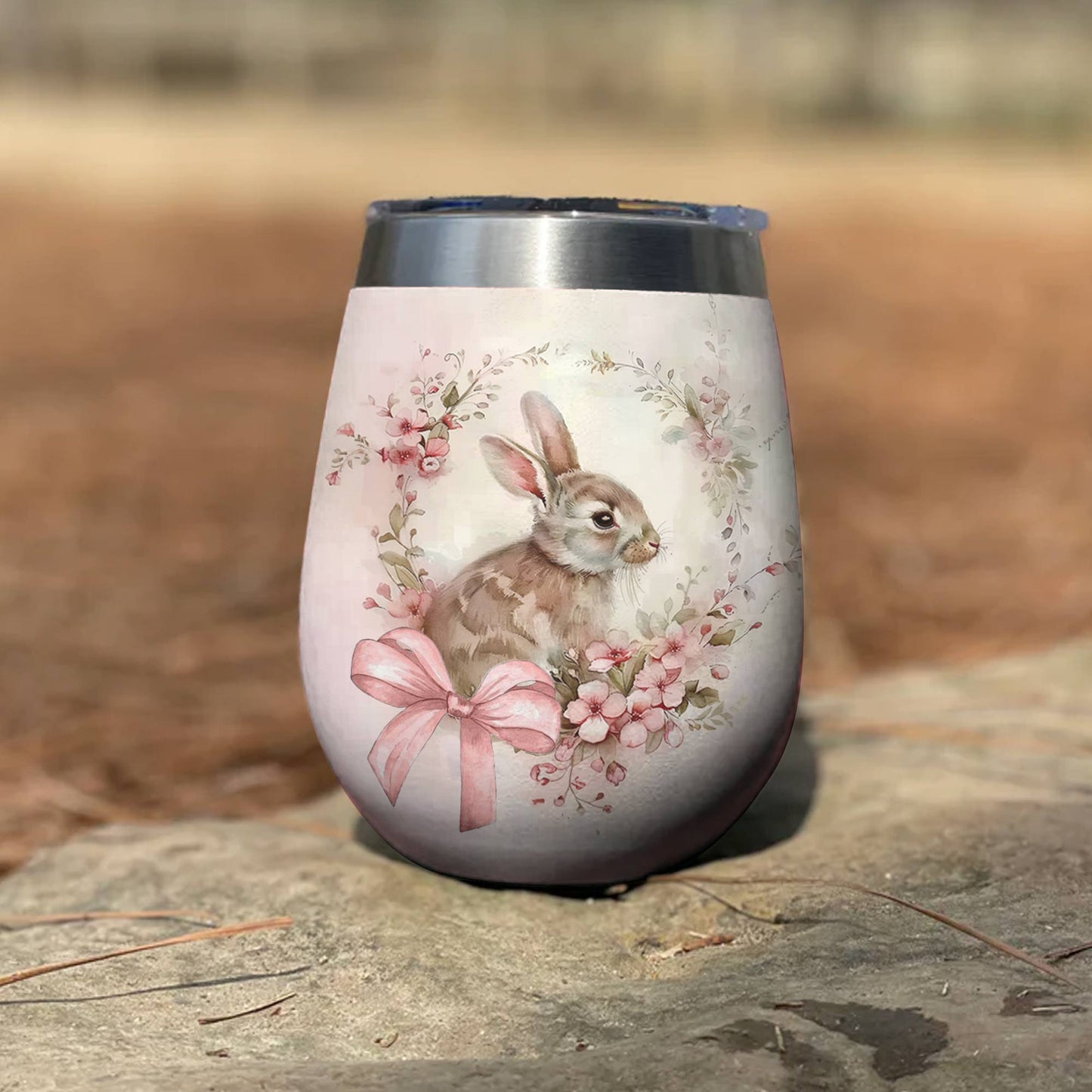 Shineful Wine Tumbler Elegent Rabbit 2