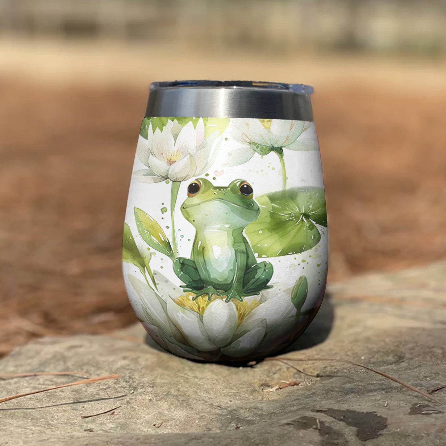 Shineful Wine Tumbler Frog Little frog