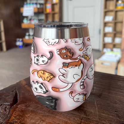 Cat 12 Oz Shineful™ Dachshunds 3D Pink Nl09 12Oz Tumbler