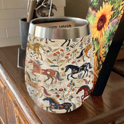 Shineful Wine Tumbler Wild Gallop