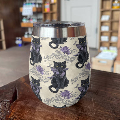 Shineful Wine Tumbler Mystic Feline