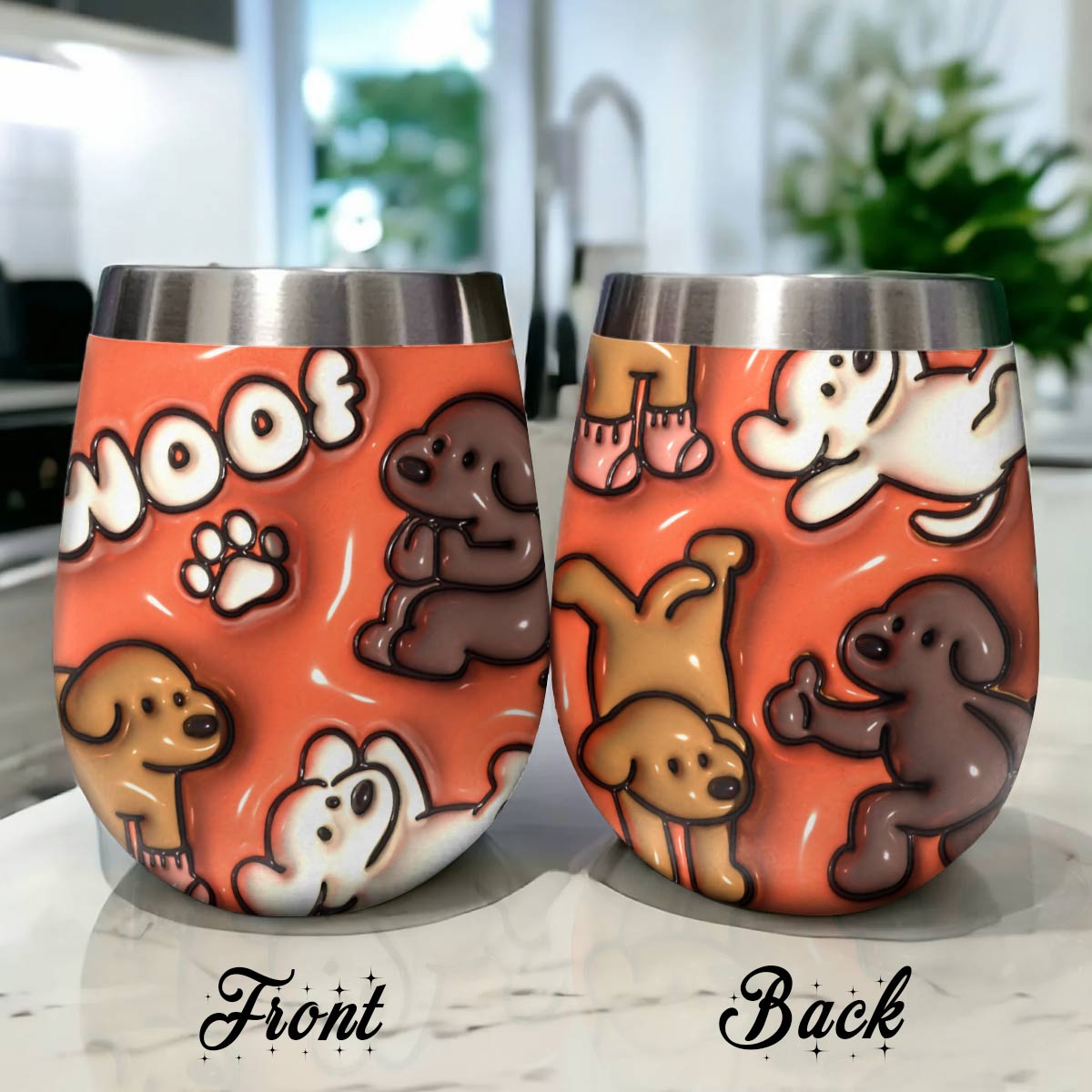 Shineful Wine Tumbler Happy Dog