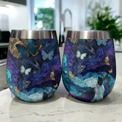 Shineful Wine Tumbler Butterfly Whispers