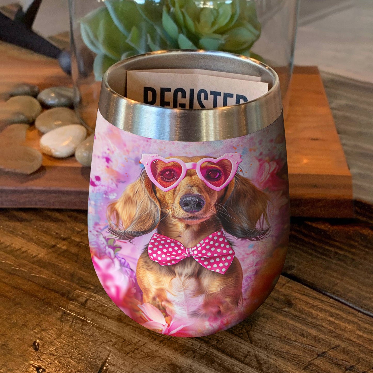 Shineful Wine Tumbler Fabulous Dachshund 2