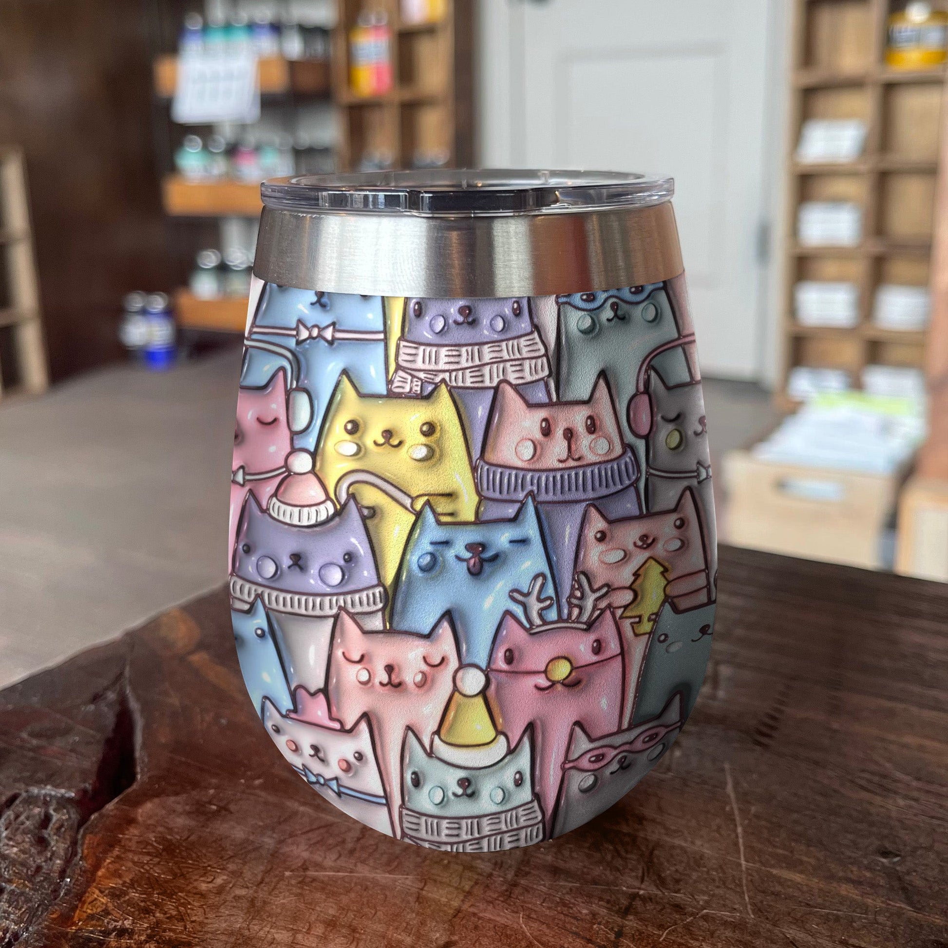 Cat 12 Oz Shineful™ 3D Nl09 12Oz Tumbler