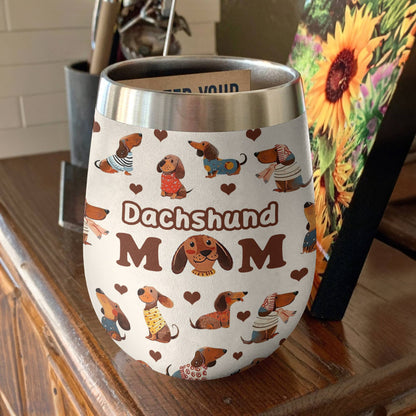 Shineful Wine Tumbler Dachshund MOM