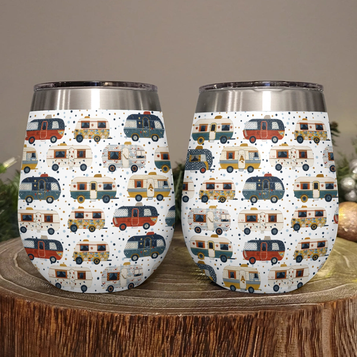 Shineful Wine Tumbler Vintage Camper