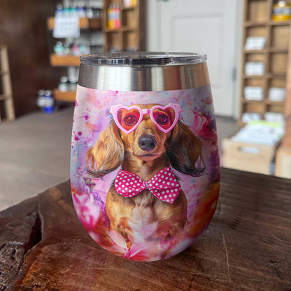 Shineful Wine Tumbler Fabulous Dachshund 2