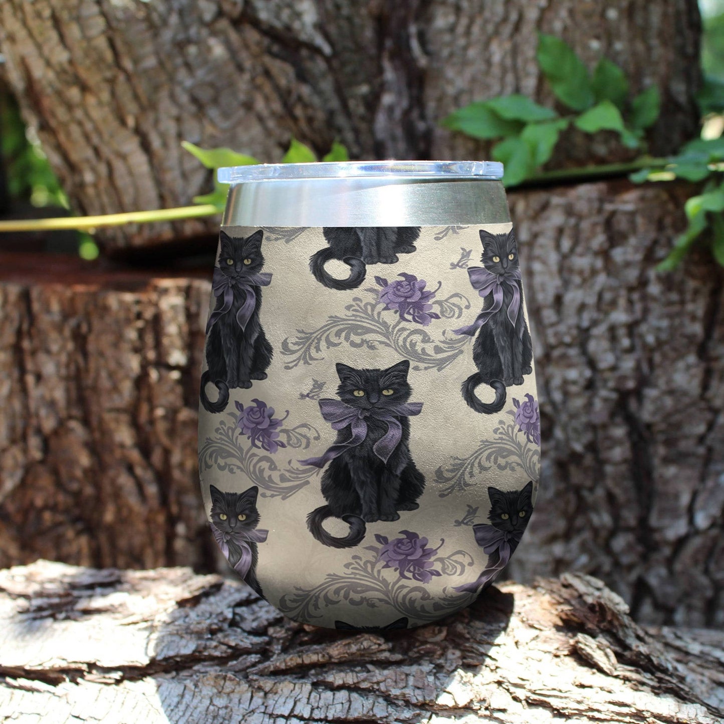 Shineful Wine Tumbler Mystic Feline