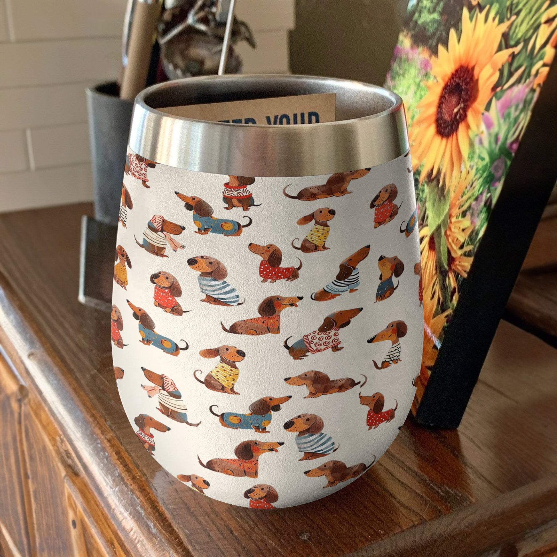 Dachshund 12 Oz Shineful™ Wine Cute 2 Nl09 12Oz Tumbler