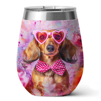 Shineful Wine Tumbler Fabulous Dachshund 2