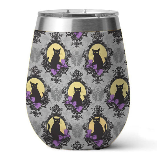 Shineful Wine Tumbler Elegent Cat