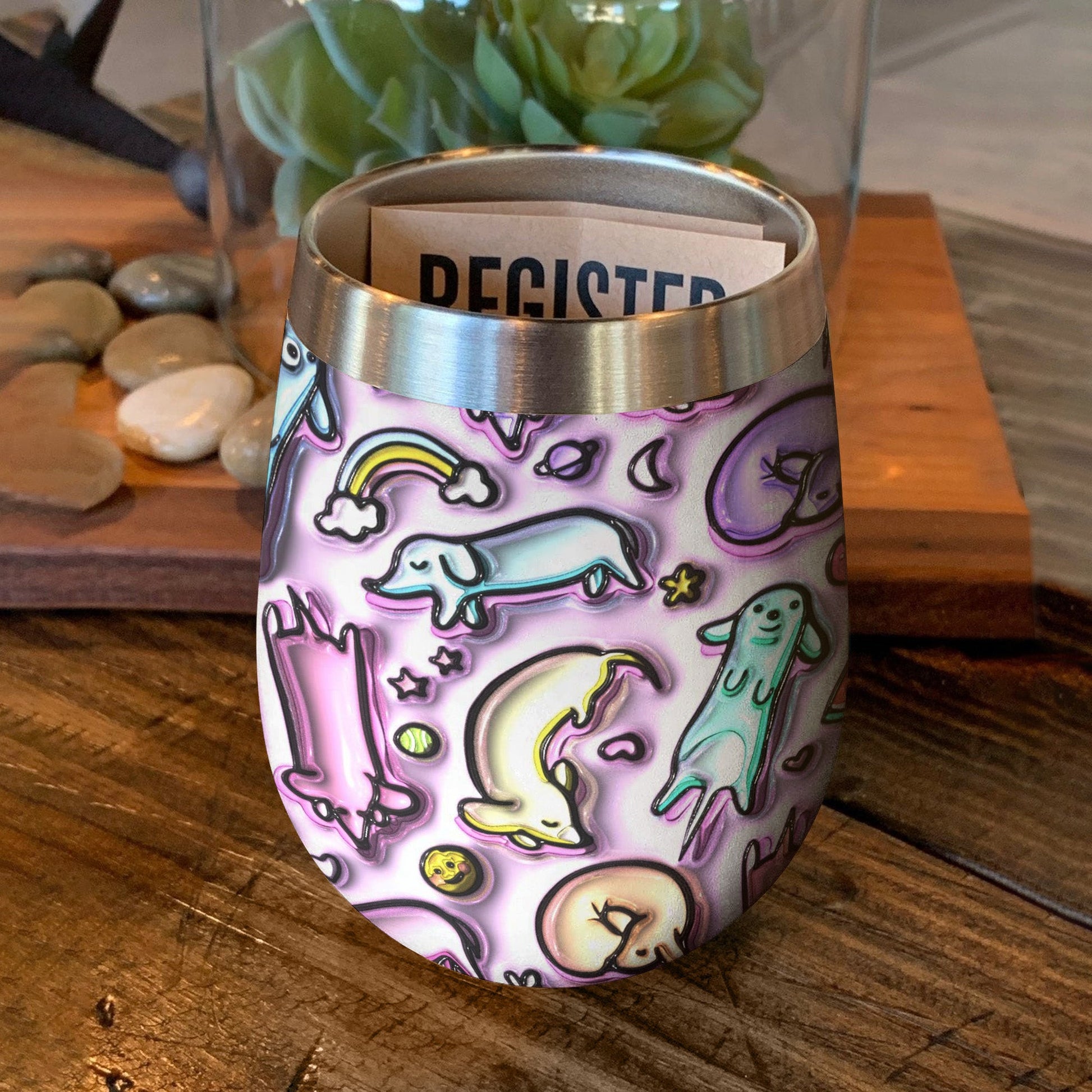 Dog 12 Oz Shineful™ Dachshunds Dachshund 3D Pink Nl09 12Oz Tumbler