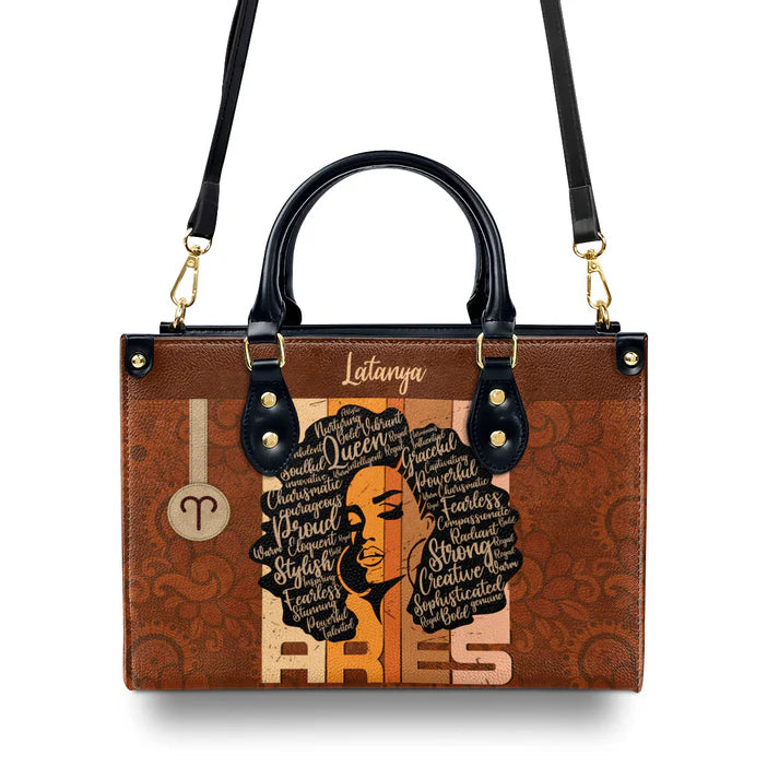 Shineful Horoscope Personalized Leather Bag