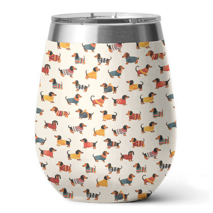 Dachshund 12 Oz Shineful™ Wine Cute Nl09 12Oz Tumbler