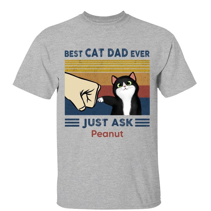 Shineful T-Shirt Best Cat Dad Fluffy Cat - Personalized Unisex T-Shirt