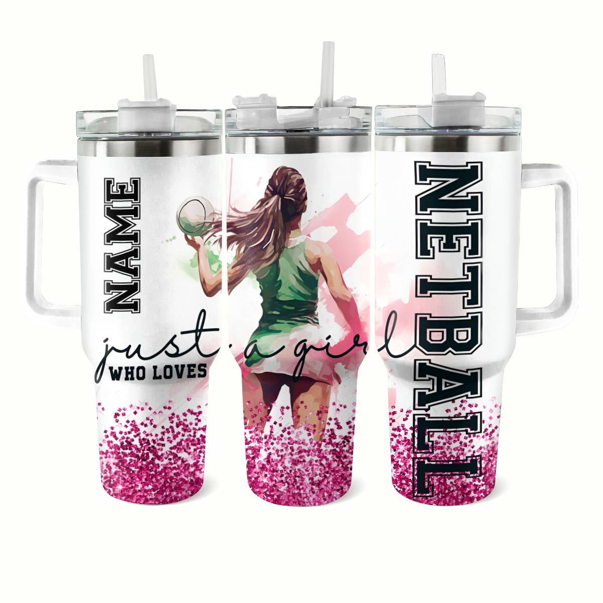 Shineful Tumbler Personalized Netball