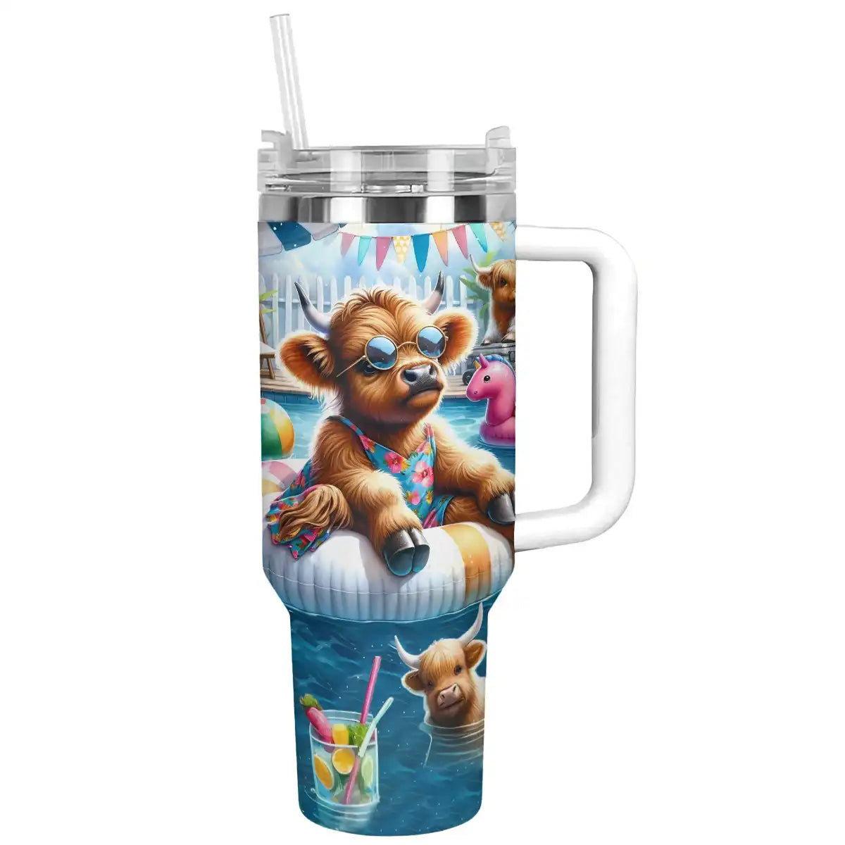 Shineful Tumbler Cow Vacation