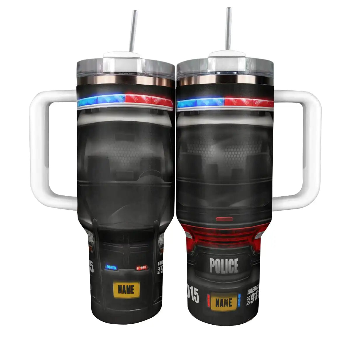 Shineful Tumbler Personalized Police