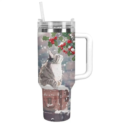 Shineful Tumbler Winter Cat