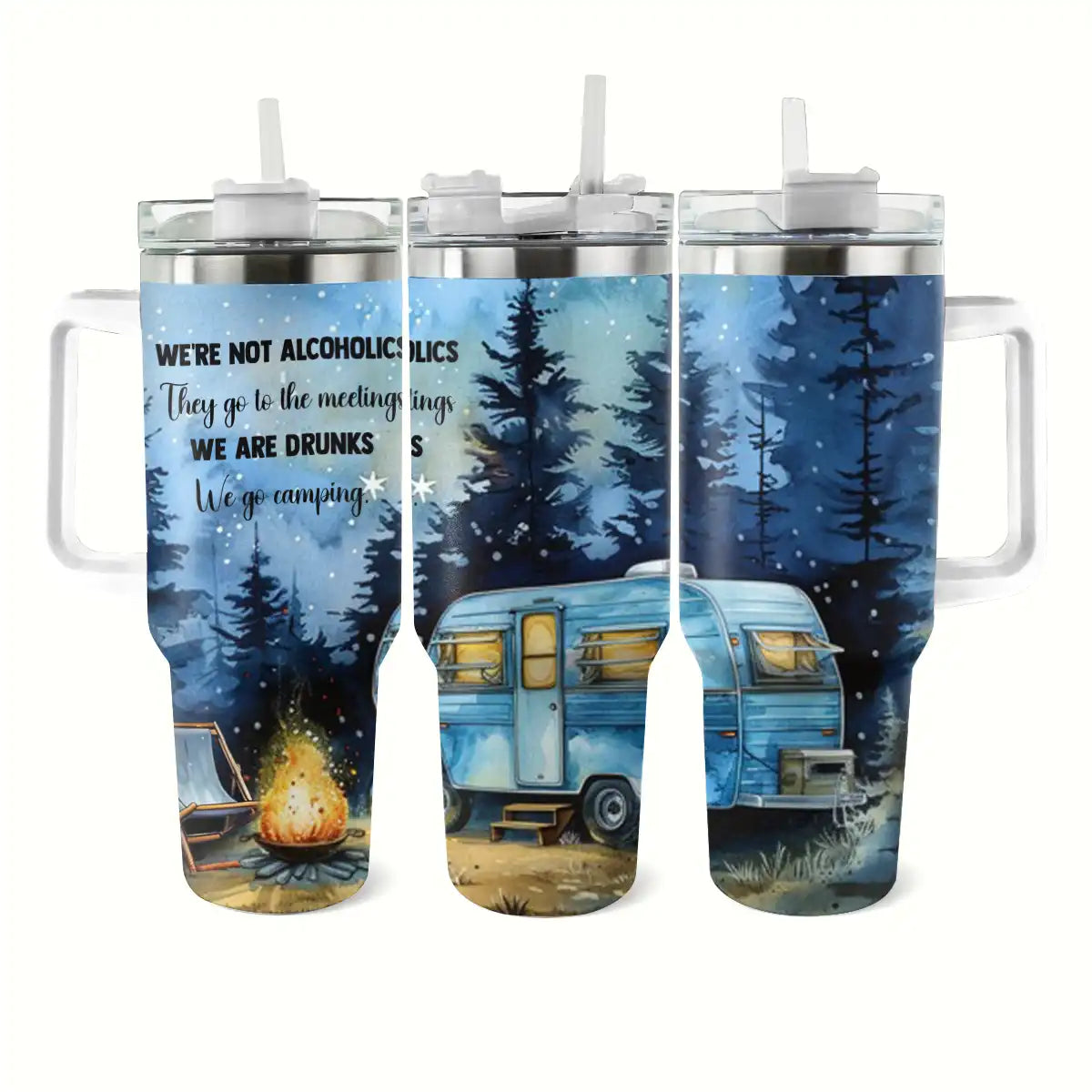 Shineful Tumbler We Go Camping