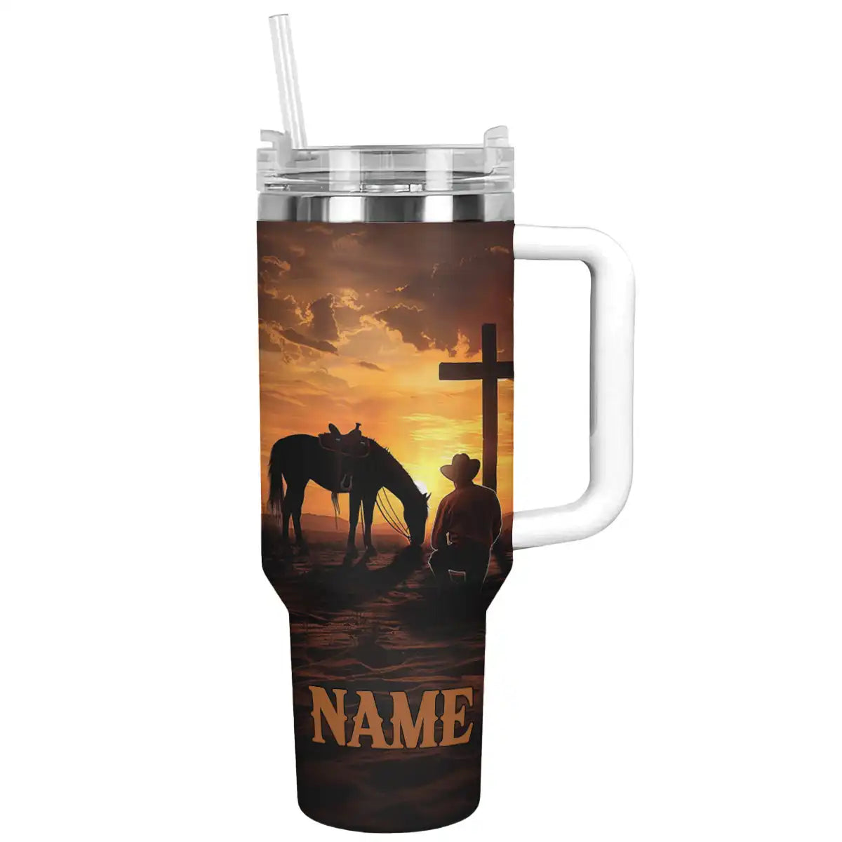 Shineful Tumbler Personalized Cowboy