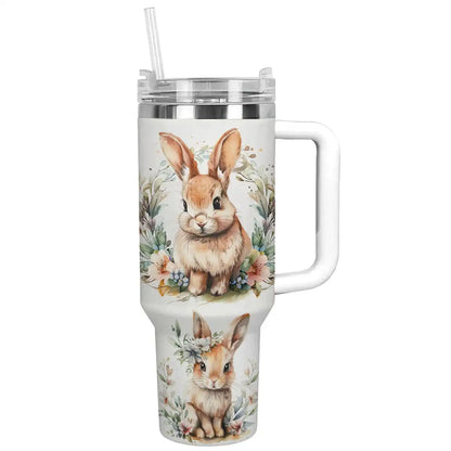 Shineful Tumbler Floral Rabbit