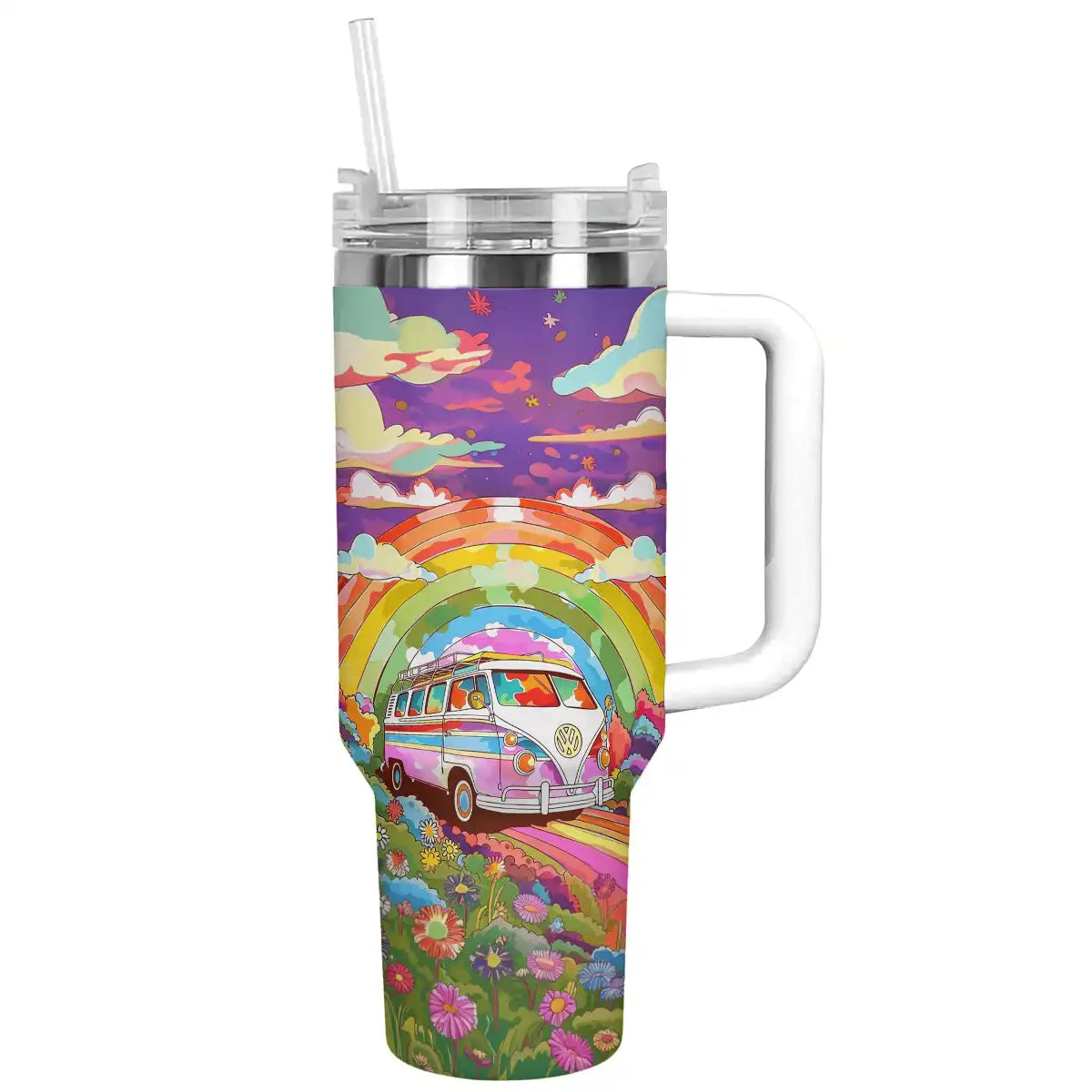 Shineful Tumbler Rainbow Hippie Van