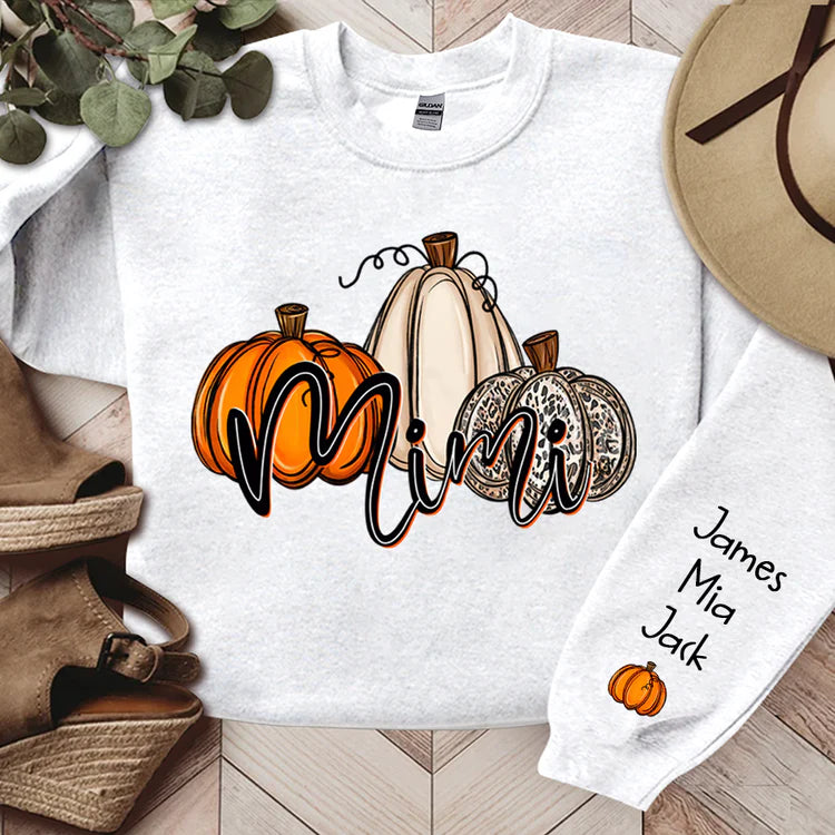 Shineful Fleece Crewneck Sweatshirt Personalized Mimi Sweatshirt With Grandkid