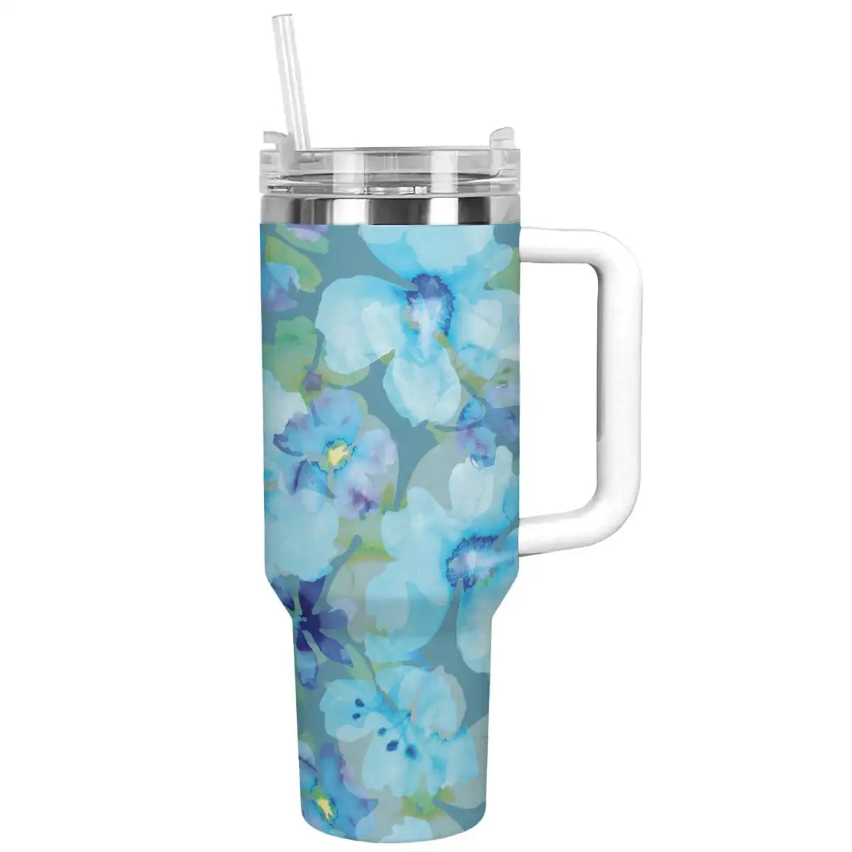 Shineful Tumbler Flower Blue