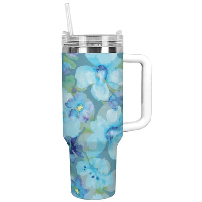 Shiny Tumbler Blume Blau