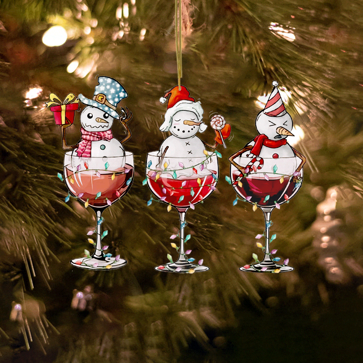 Wine Snowman Shineful® Decoration Ornament Nk07